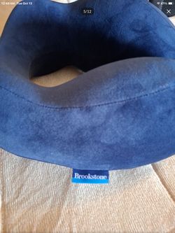 Brookstone Navy Blue Travel Neck Pillow