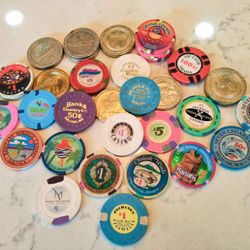 Retired And Commerative Casino Chips 
