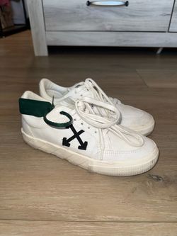 Authentic Off-White White Canvas Low-Top Sneakers