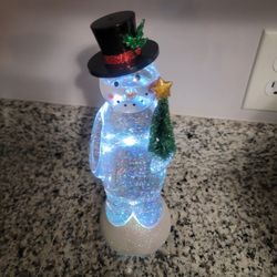 Light Up, Color Changing Snowman Snowglobe