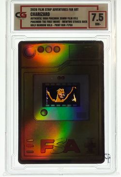 Pokemon FSA 35mm Film Cell Charizard CG 7.5 Gold 1/1750 Authentic Theater Used