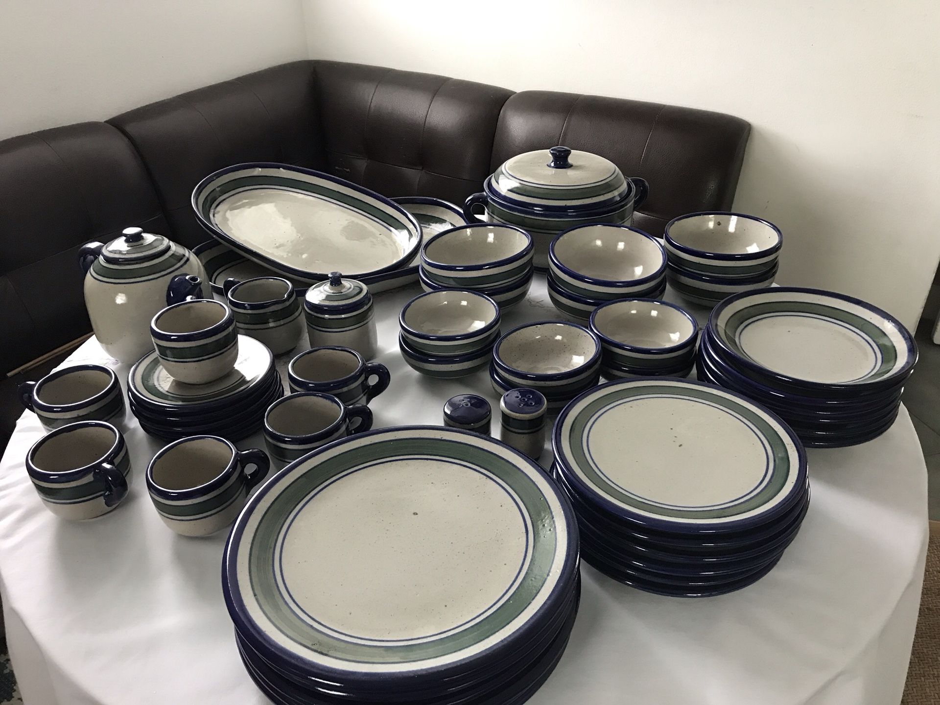Handmade Mexican dinnerware complete set for 6 people