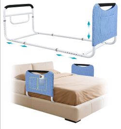Double Bed Rail, U Bar for Medical Bedside Safety Assisting Rails, Railing Support for Elderly Adults Under Mattress Handrail, Hospital Dual Bed Rails