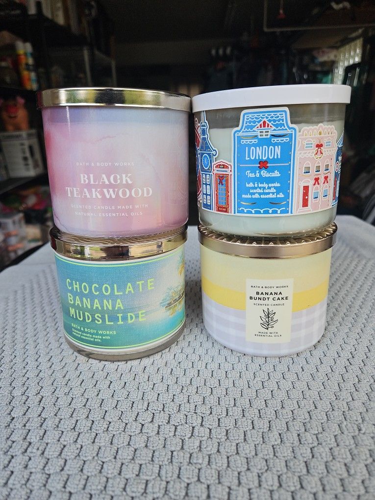 Bath and Body 3 wick candles/each separate