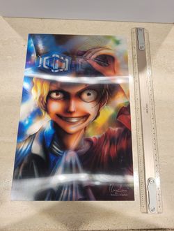 3D One Piece Luffy Sabo and Ace Poster