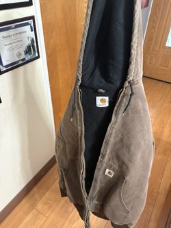 carhartt j130 distressed brown work jacket