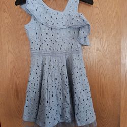 Girls Size 8, Knitworks Blue Sleeveless Dress 