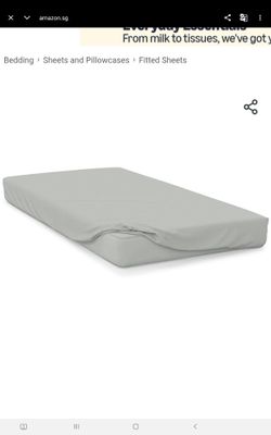 30x75 inch grey Egyptian cotton fitted sheet (42)