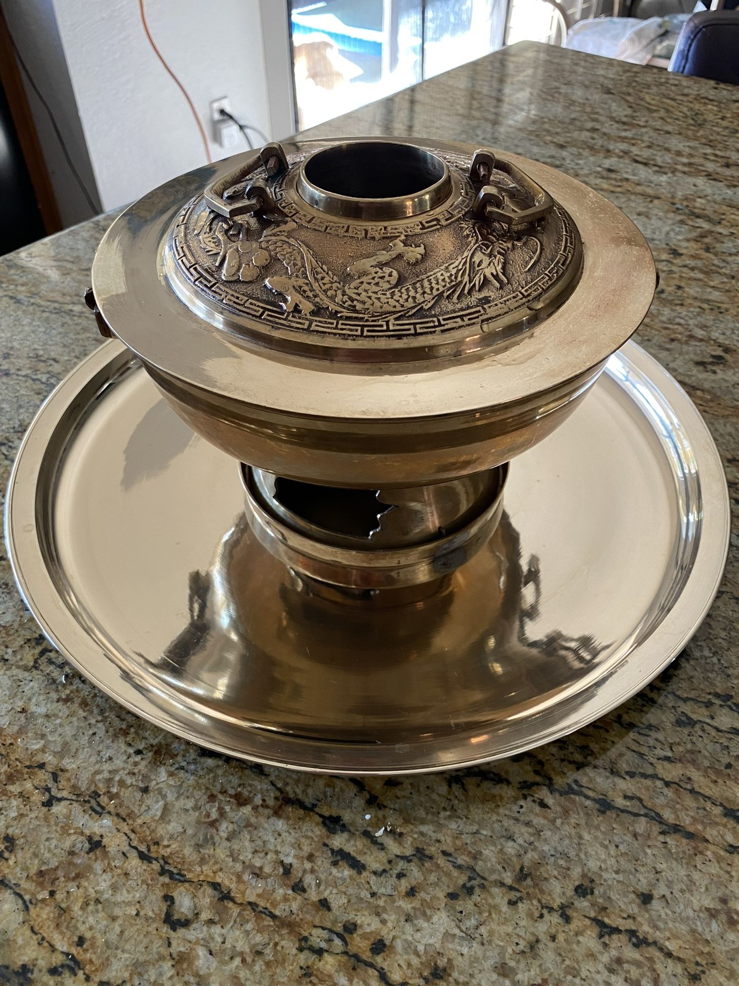 Vintage Korean Brass Hot Pot