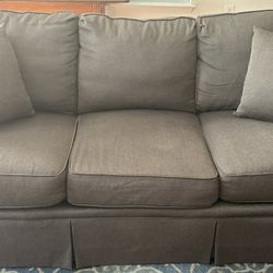 Grey herringbone sofa - custom Harden - free if picked up 