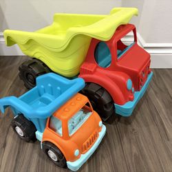 B Toys 20 Inch Dump Truck and a Small One 