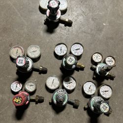 Welding Gauges (Various) Acetylene, Propane or LP Gas Regulators 