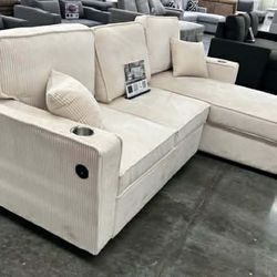 New Sleeper Sectional Couch With Storage / Free Delivery 
