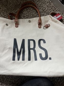Bride “ Mrs” tote bag