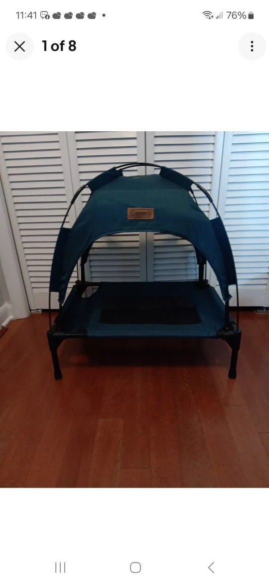Coleman Pet Cot With Canope Sz M