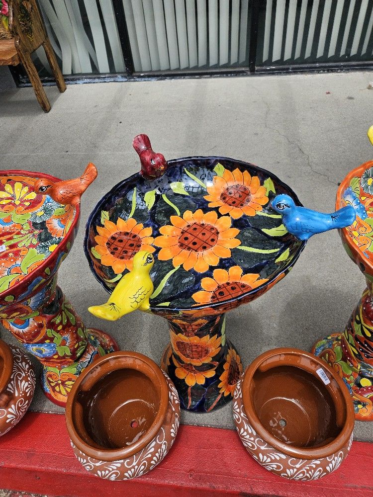 💥Talavera Fountain ⛲️ ( Birdbath) Etsy Casamxartesanalstore