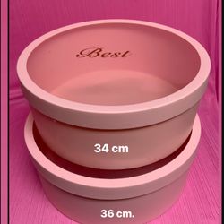 Set Of 2 Plastic Round Boxes…3 Color Available..$15