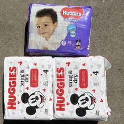 Huggies Size 3 & 4 Diapers