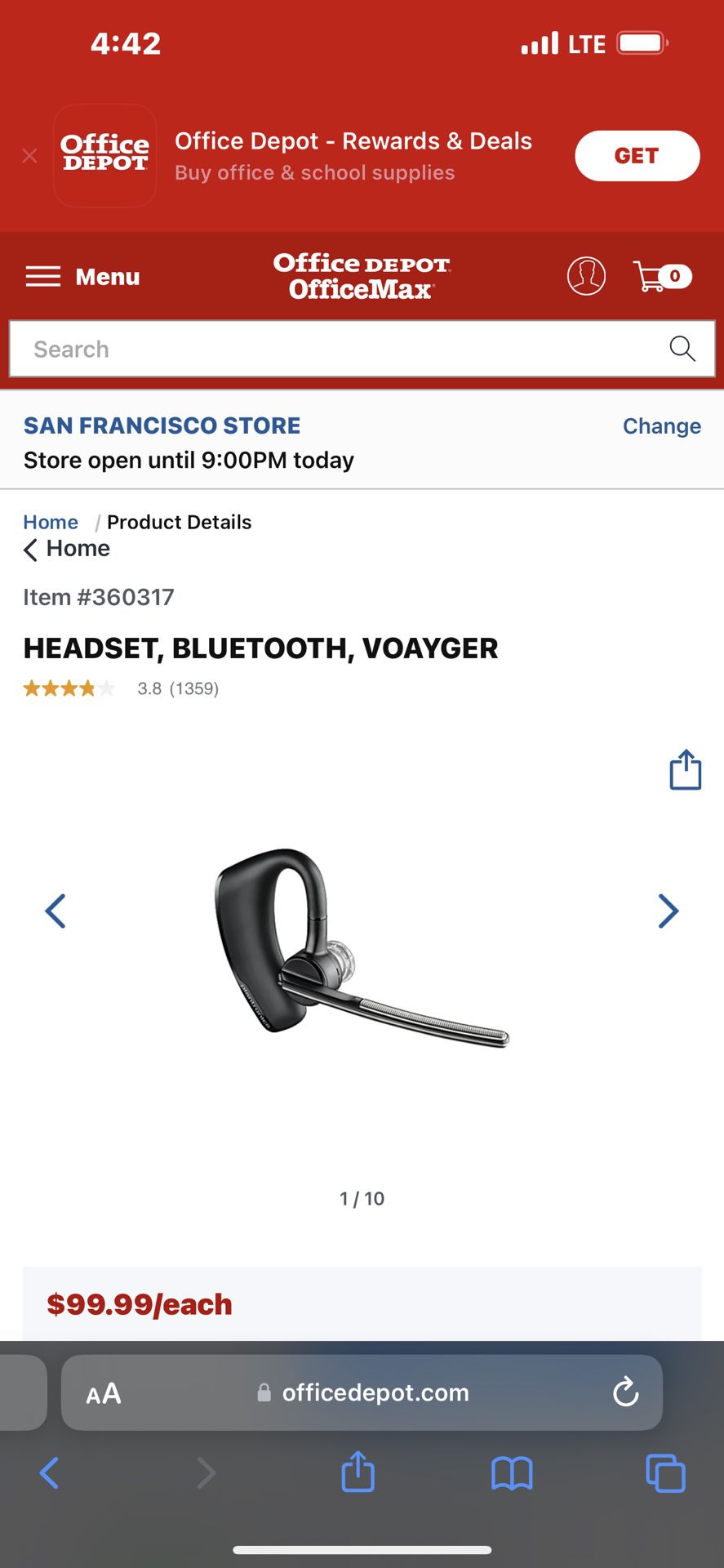 Voyager Legend Ear Piece 