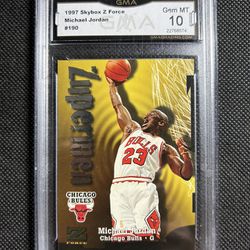 1997 Skybox Z-Force #190 Michael Jordan Chicago Bulls HOF GMA 10 GEM MINT