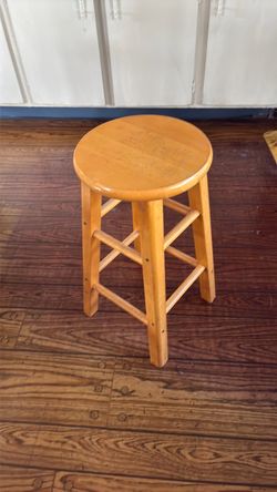 24” high Wooden (hard) stool chair