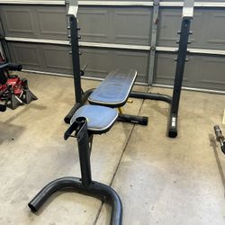 Olympic Bench And Squad Rack $85