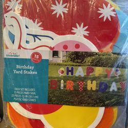 Birthday Yard Stakes