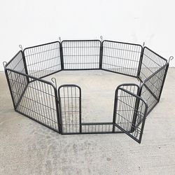 (NEW) $85 Pet 8-Panel Playpen, Each Panel (24” Tall X 32” Wide) Heavy Duty Dog Exercise Fence Gate Crate Kennel