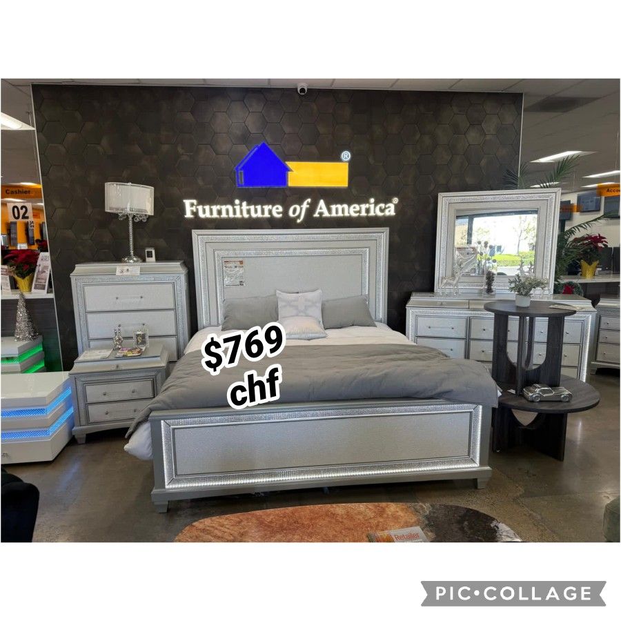 Glam King Size Bed Frame  // December Sale !