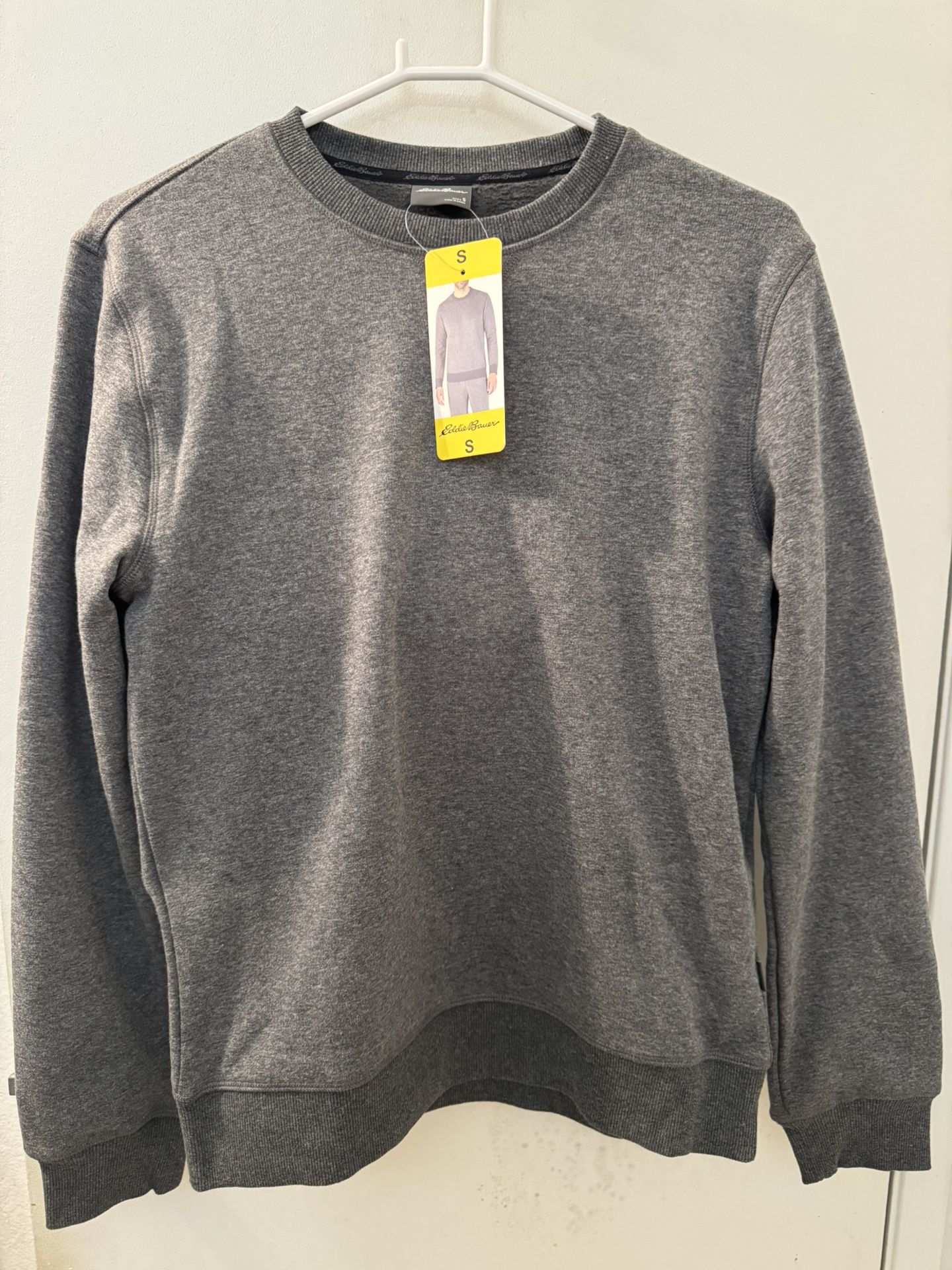 BRAND NEW WITH TAGS NEVER WORN Eddie Bauer Grey Gray Pullover Sweatshirt Sweater Size S Small