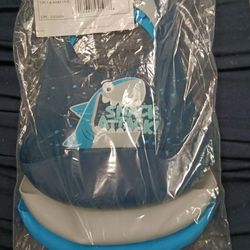 3 baby bibs by shark attack new