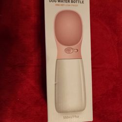Dog Water Bottle, Pink, 19oz