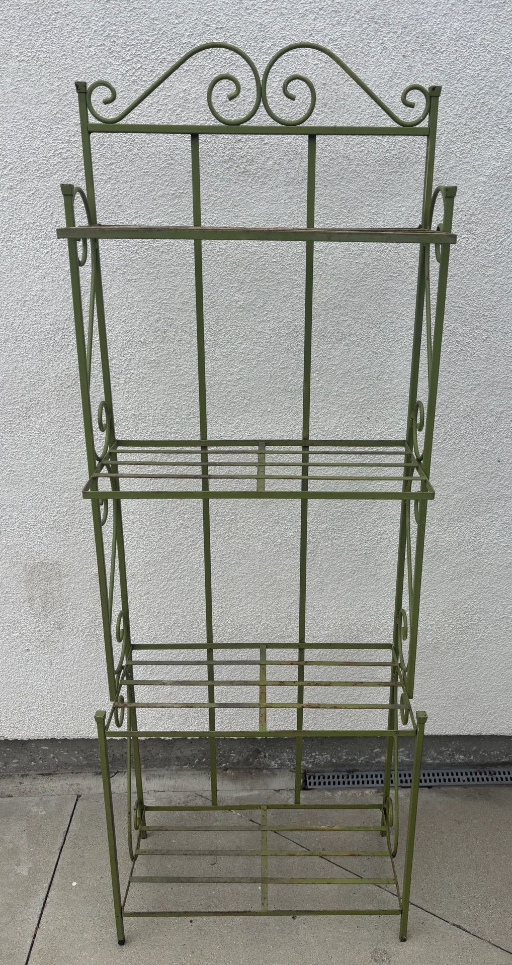 GUC Vintage 3-Tier Metal/Wrought Iron Plant Stand (25”W x 12”D x 69”H) - $65
