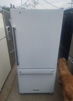 KitchenAid Bottom Freezer Refrigerator - White, Gently Used