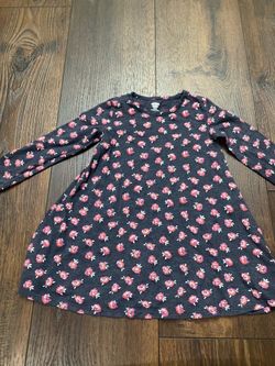 Girls gray flower dress size 4t by old navy #18