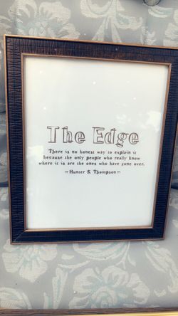 The Edge - Hunter S Thompson - 8x10 Framed Art Decor