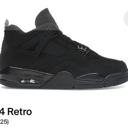 Jordan 4 Black Cats Size 8.5M