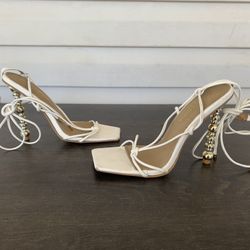 Fashion nova laced up heels size 7