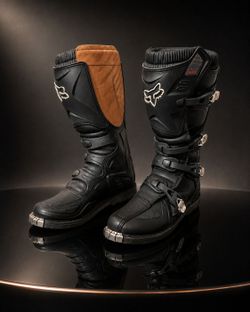 Fox Racing Instinct Motocross Boots Men’s Size 10 — Black MX Dirt Bike ATV Boots