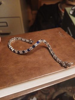 Sapphire and Sterling silver bracelet