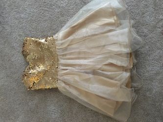 sequin with tulle dress