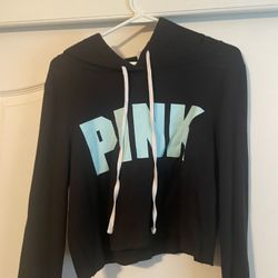 vs pink cropped hoodie