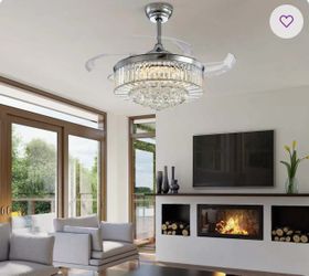 Presnell Dimmable Crystal Ceiling Fan with LED Lights and Remote Control