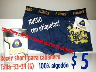 Boxer short para caballero talla 33-34.