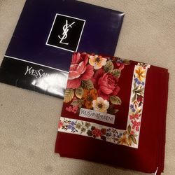 Vintage Yves Saint Laurent (YSL) floral handkerchief