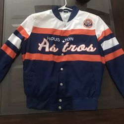 VINTAGE Kate Upton Justin Verlander Astros Satin Jacket Mitchell & Ness
