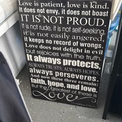 Love Is Patient Sign Wall Art 