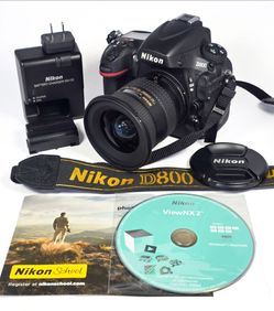 Nikon D800 36.3mp FX DSLR Full Frame Camera w/ Nikon 18-35mm Lens - Only 59 Shutter Count!!!