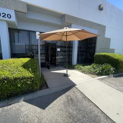 UMBRELLA - Outdoor 9 Feet Aluminum Market Umbrella with Crank and Push Button Tilt - No Base