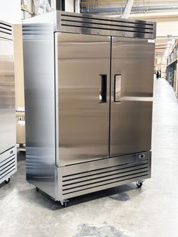 NSF Reach In Two Door Refrigerator SS interior AKR-13781